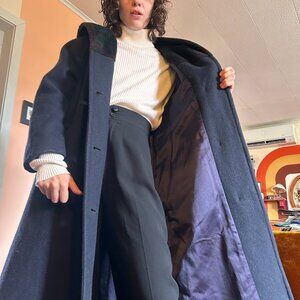 1990s 100% wool Fenelli made in canada hooded peacoat!